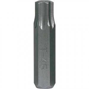 Image of Draper 8mm Hex Shank Impact Torx Screwdriver Bit T45 25mm Pack of 1