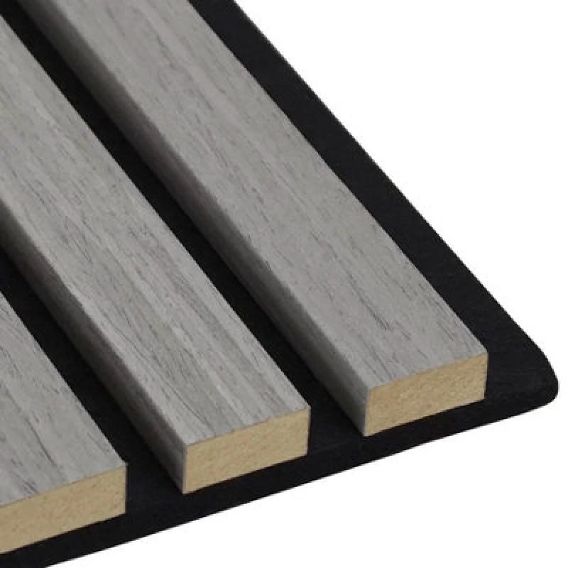 Image of Kraus Easy Living - Alder Grey - Acoustic Slat Wall Panel Sample - (L) 26Cm X (W) 12.5Cm - Sample Size