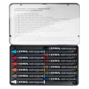 Image of Daler-Rowney Lyra Aquacolor Water-Soluble Wax Crayons Pack of 12