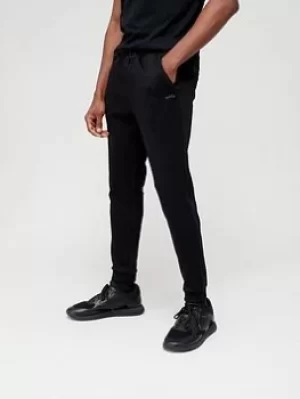 Image of BOSS Hadiko Curved Logo Joggers, Black, Size S, Men
