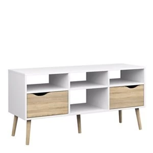 Image of White & Oak Effect TV stand 2.6kg