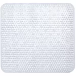 Image of Sabichi Square PVC Shower Mat - Clear - 45cm x 45cm