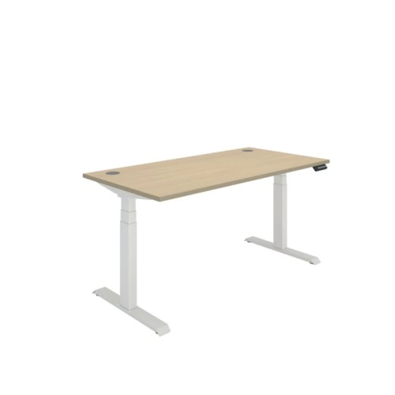 Image of Polaris Dual Motor Sit/Stand Desk 1600x800 Oak/White KF800130