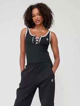 Image of adidas Originals Laced Tank Top - Black, Size 6, Women