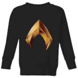 Image of Aquaman Symbol Kids Sweatshirt - Black - 3-4 Years
