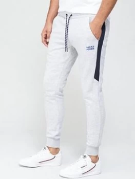 Image of Jack & Jones Colour Block Skinny Fit Joggers - Grey Size M Men