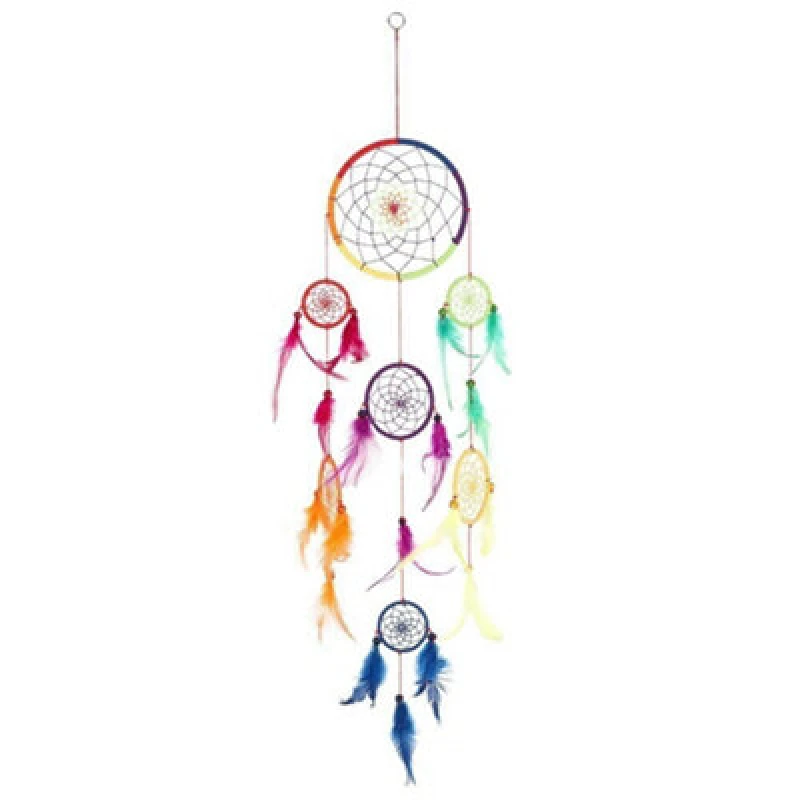 Image of Something Different Something Different Multi Rainbow Dreamcatcher Multi One Size Unisex 5059958498433