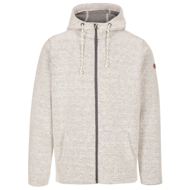 Image of Trespass Trespass Men Scawton Zipped Hoodie in Off White Size: Small Off White S Male 5063107237859