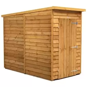 Image of Power Sheds 4 x 8ft Pent Overlap Dip Treated Windowless Shed