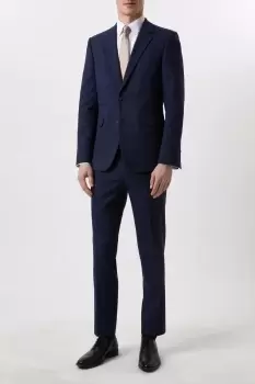 Image of Mens Plus And Tall Slim Fit Navy Marl Suit Jacket