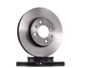 Image of BREMBO Brake disc HYUNDAI,KIA 09.A445.11 517121G000,517121G000 Brake rotor,Brake discs,Brake rotors