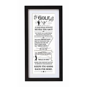 Image of Arora The Ultimate Gift for Man Printed Word Poster-Black Wooden Framed Wall Art Picture-Golf Addict, Multicolour, One Size