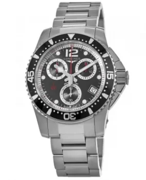 Image of Longines HydroConquest Quartz Chronograph 41mm Black Dial Mens Watch L3.743.4.56.6 L3.743.4.56.6