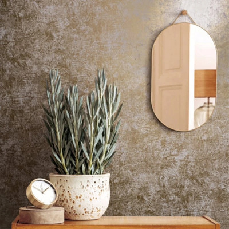 Image of Galerie Industrial Effects Gold Metallic Plain Texture Wallpaper Roll