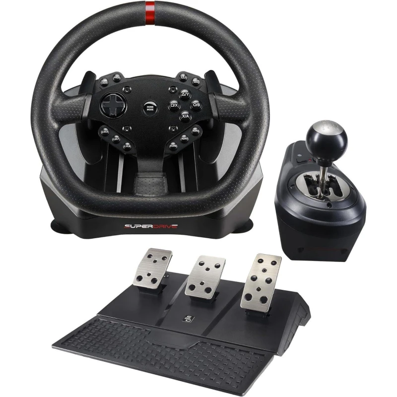 Image of Subsonic GS950X Gaming Steering Wheel For Xbox One/X/S, PS4 Black unisex One Size