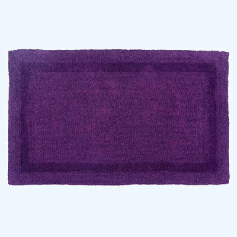 Image of Homescapes Luxury Reversible Extra Large Bath Mat - Plum