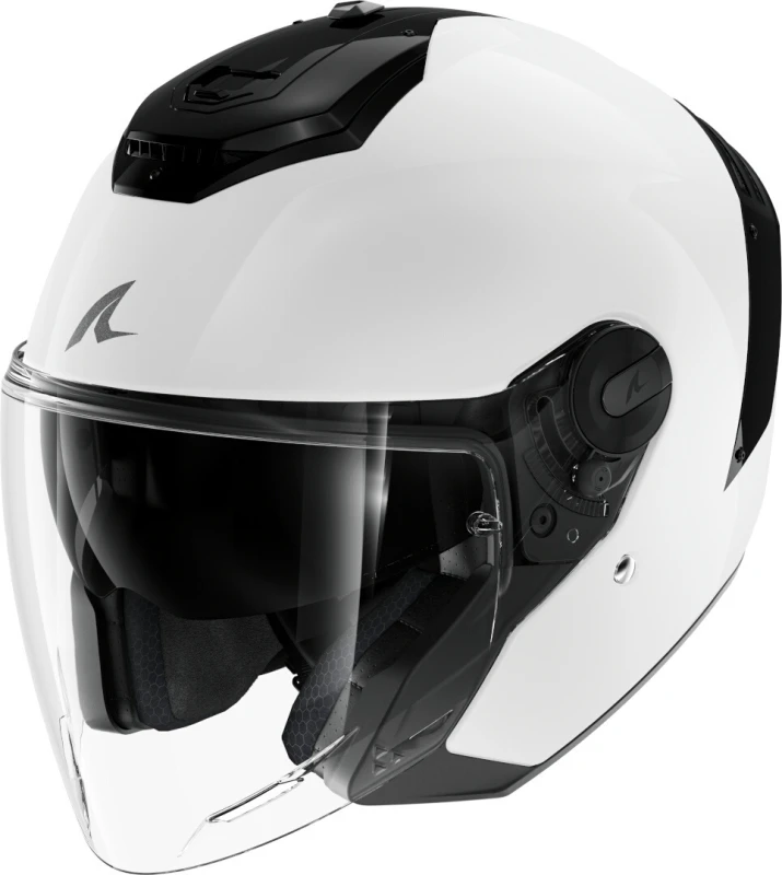 Image of Shark RS Jet Blank Jet Helmet, black-white, Size M for Men