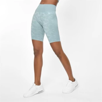 Image of Everlast Seamless Camo Cycling Shorts - Dusk Green