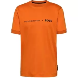 Image of BOSS X Porsche Tiburt 100 T Shirt - Orange