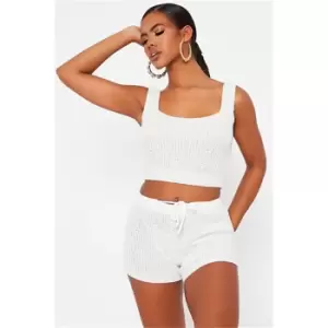 Image of I Saw It First Cream Cosy Knitted Short - White