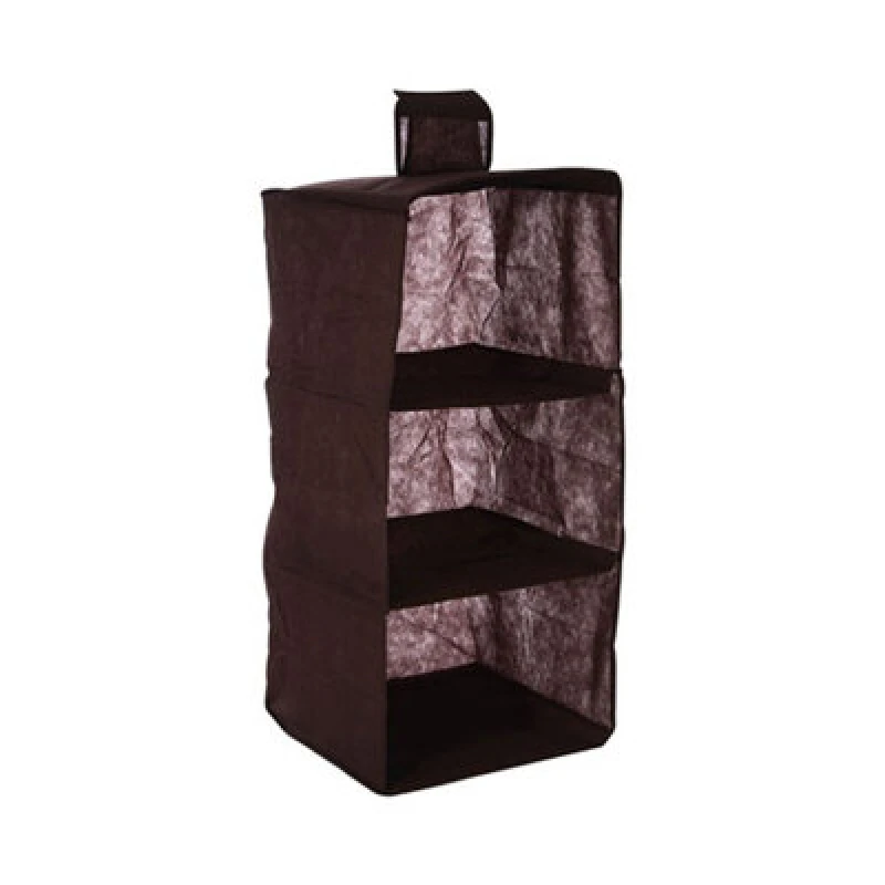 Image of Premier Housewares 3 Sections Hanging Garment Organiser Brown