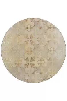 Image of Pack of 4 Round Premium Placemats, Gold, 29cm, Boxed