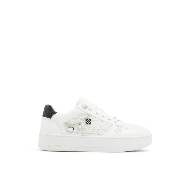 Image of Aldo Womens Marisette Platform Trainers White Black female 4 (37)