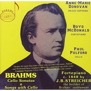 Image of Johannes Brahms - Cello Sonatas and Songs With Cello (Donovan, Mcdonald) CD