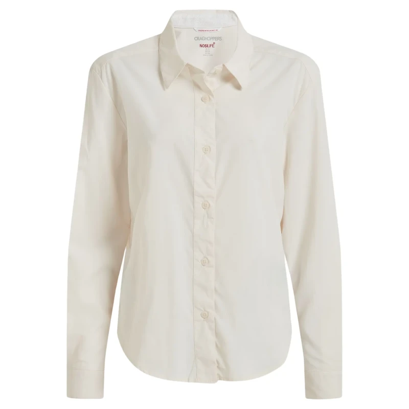 Image of Womens long sleeve shirt Craghoppers NosiLife Freeda Blanc Female 36