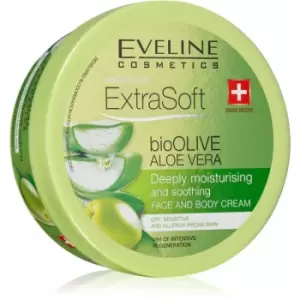 Image of Eveline Cosmetics Extra Soft moisturising and soothing cream for sensitive skin Bio Olive & Aloe Vera 175ml