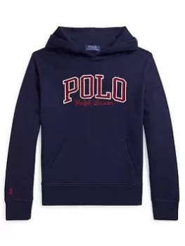 Image of Ralph Lauren Boys Polo Logo Hoodie - Navy, Size 4 Years