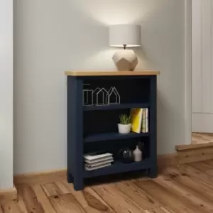 Image of Rye Two Tone Oak & Blue Bookcase