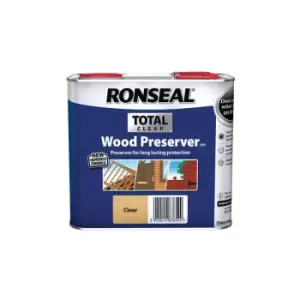 Image of Ronseal Total Wood Preserver - Long Lasting Outdoor Protection - Clear - 2.5 Litre - Clear