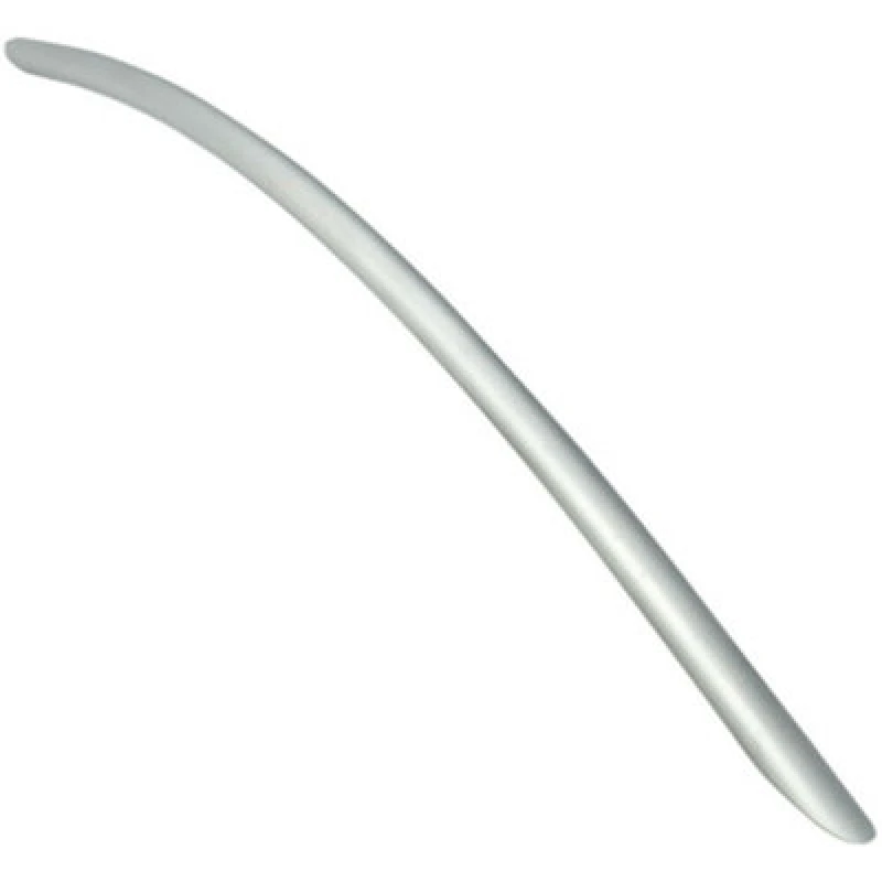 Image of Loops Curved Bow Cabinet Pull Handle 408 x 10mm 352mm Fixing Centres Satin Nickel Metallics unisex