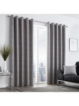 Image of Curtina Leopard Lined Eyelet Curtains