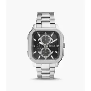 Image of Fossil Mens Multifunction Stainless Steel Watch - Silver