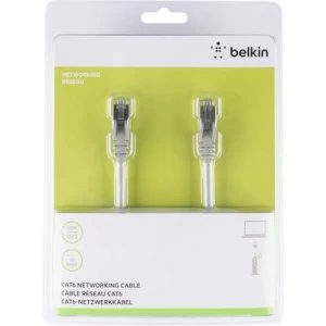 Image of Belkin RJ45 Network cable, patch cable CAT 6 S/FTP 10.00 m Grey incl. detent