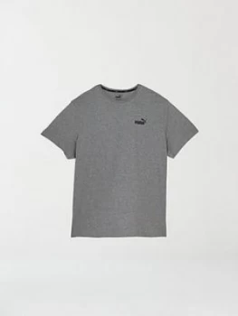 Image of Puma Plus Size Essentials Small Logo T-Shirt - Medium Grey Heather