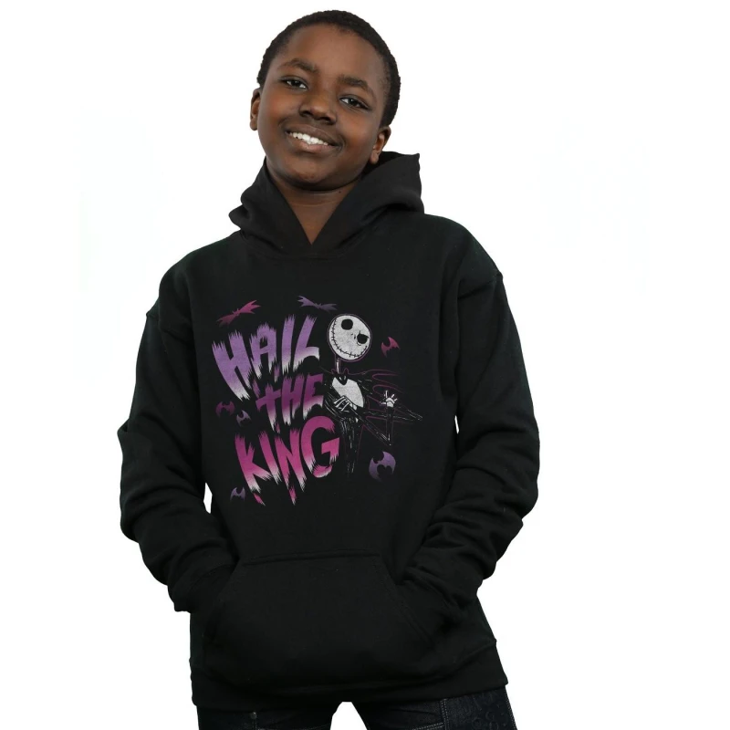 Image of Disney Nightmare Before Christmas Hail The King Hoodie Black male