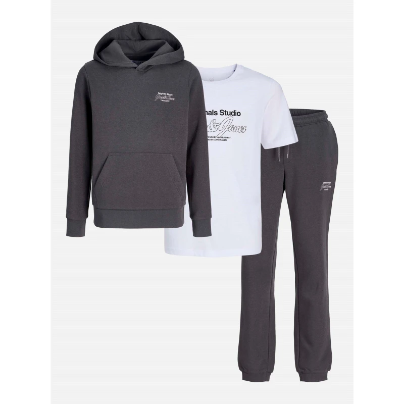 Image of Jack and Jones Niko Triple Set Sweat Pack Junior Boys Black male 12 Years