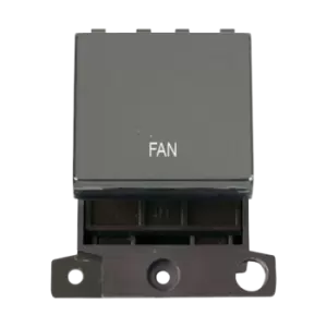 Image of Click Scolmore MiniGrid 20A Double-Pole Ingot Fan Switch Black Nickel - MD022BN-FN