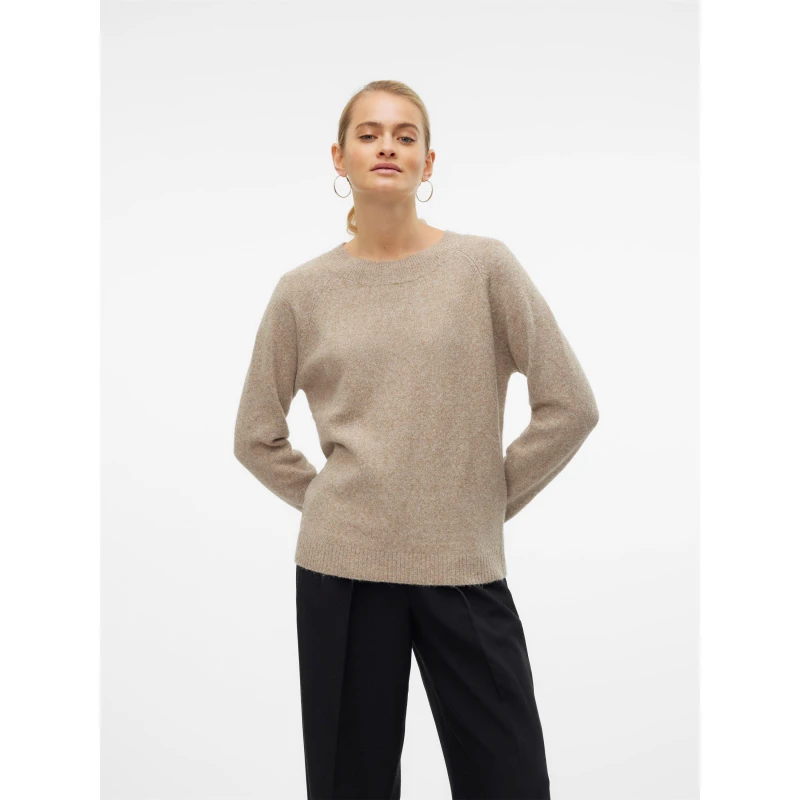 Image of Vero Moda Knitted Pullover - Beige Beige 10