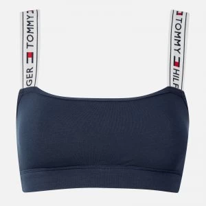 Image of Tommy Hilfiger Womens Logo Bralette - Navy Blazer - L