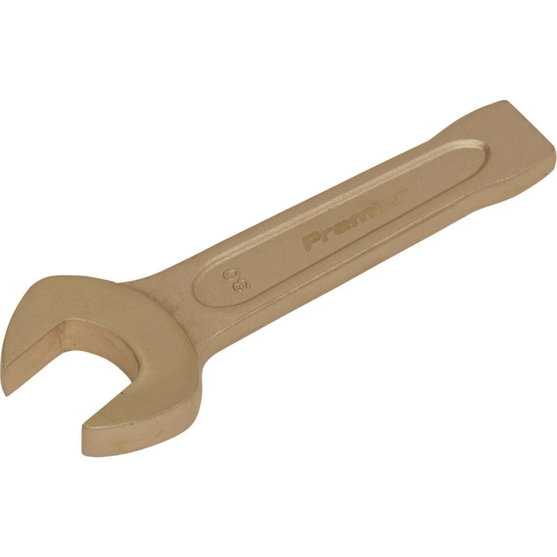 Image of Loops 30mm Open-End Slogging Spanner - Non-Sparking - Short Profile Striking End Multi