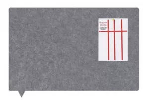 Image of MagiShape Speech bubble board 100x80cm Dark Grey