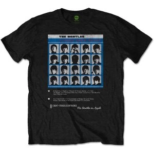 Image of The Beatles - Hard Days Night 8 Track Unisex Medium T-Shirt - Black