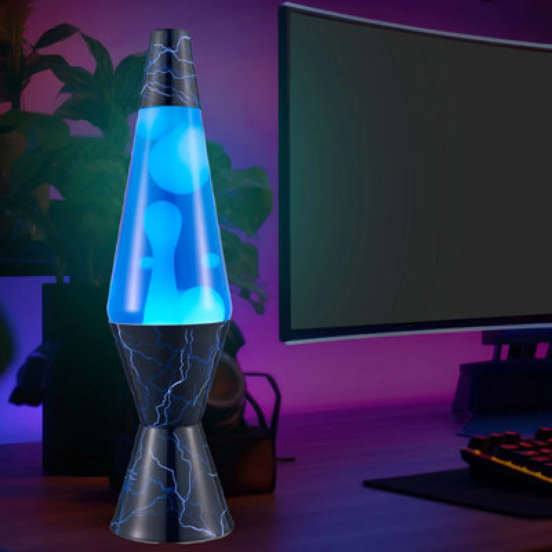 Image of Lightning Lava Lamp - Blue & White