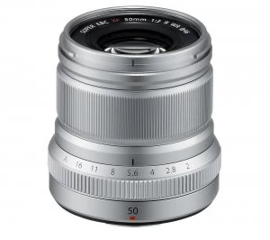 Image of Fujifilm Fujinon XF 50 mm f/2 WR Standard Prime Lens, Silver