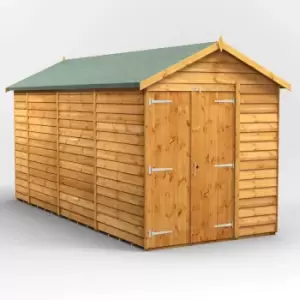 Image of 14X6 Power Overlap Apex Windowless Double Door Shed
