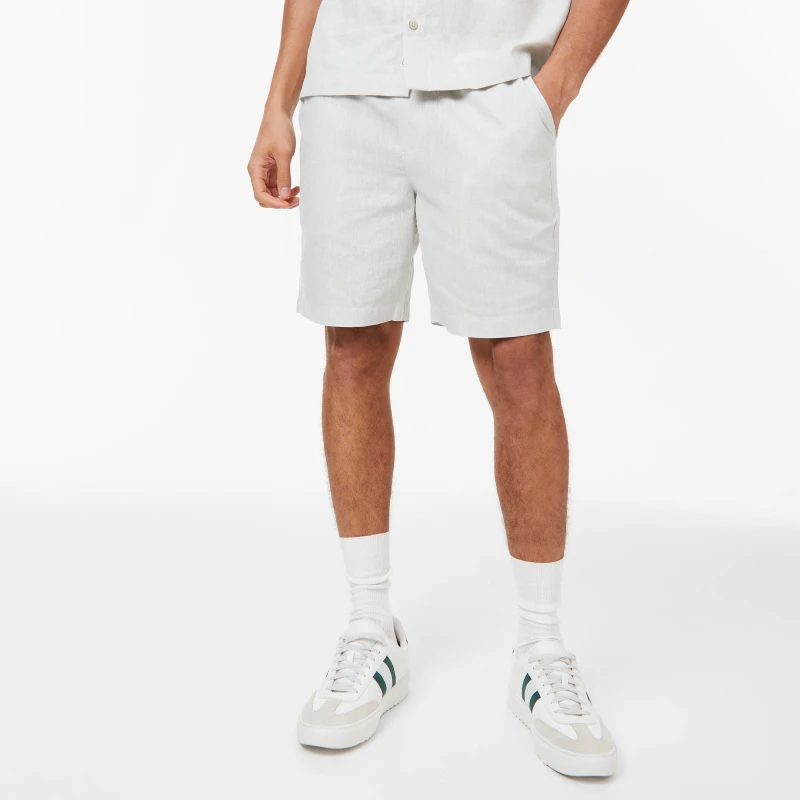 Image of Jack Wills Linen Shorts - Beige Beige S